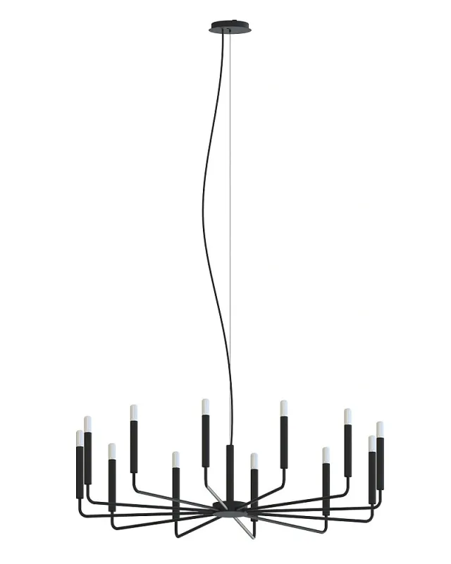 Люстра Nowodvorski 11464 Orto XII B E14 12x10W IP20 чорний