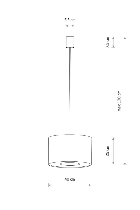 Підвісний світильник Nowodvorski 11664 Cedro S E27 1x15W IP20 світло-сірий