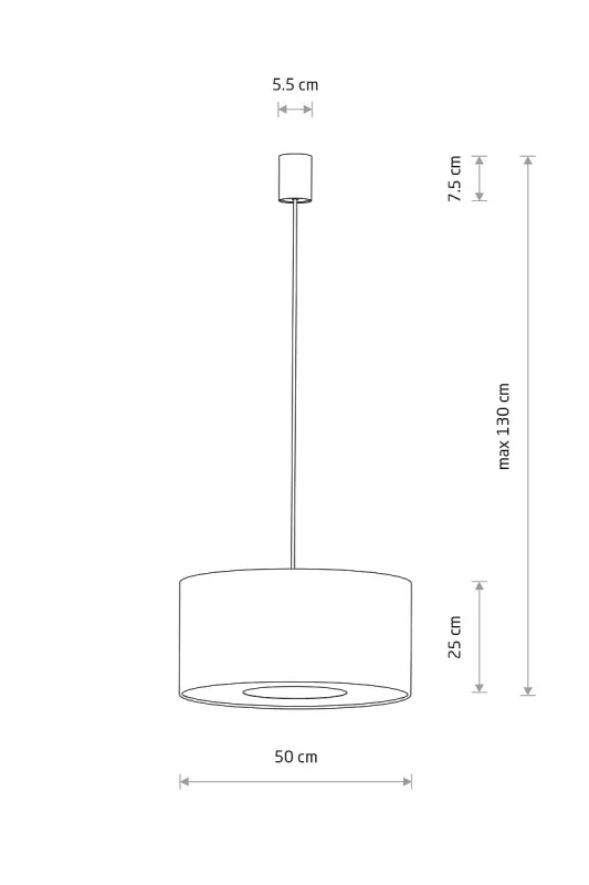 Підвісний світильник Nowodvorski 11665 Cedro M E27 1x25W IP20 світло-сірий