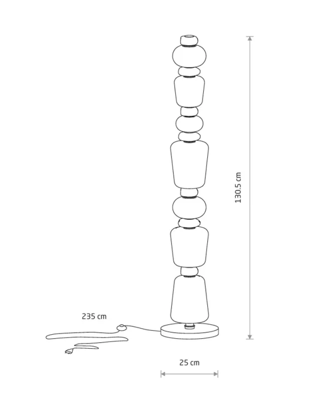 Торшер Nowodvorski 11704 Ceramic LED 1x34W 3000K 2700Lm IP20 білий (36275)
