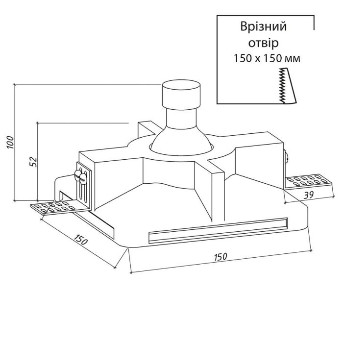 Врізний точковий світильник Imperium Light 150112.01.01 Ronda