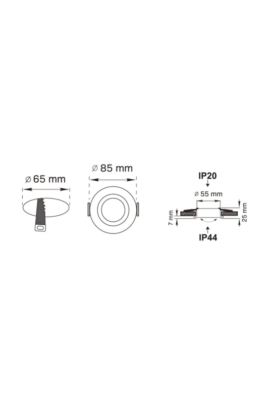 Точковий світильник Zuma Line OB2006GU10-WH Finn IP44 (24837) ZL-OB2006GU10-WH