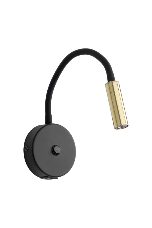 Настінний світильник TK Lighting 10201 LAGOS USB BLACK GOLD (30557)