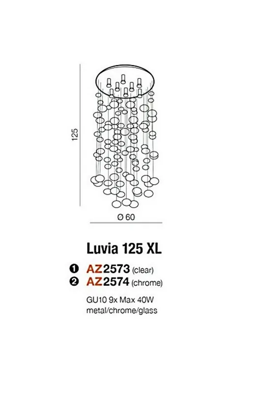 Люстра Azzardo AZ2574 Luvia 125 XL (40865)