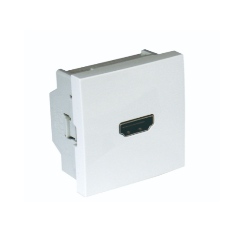 Розетка HDMI з гвинтовим роз'ємом 2-мод. Білий Quardo 45 (45436 SBR)