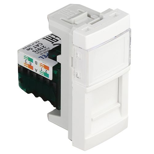 Механізм 1хRJ45 CAT.5E UTP CONNECT-1 мод. Білий Quardo 45 (45975 SBR)