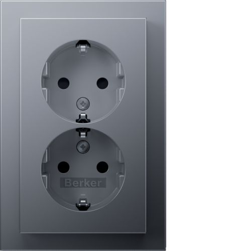 Розетка з з/к 2X, зах.контактів, цільна, алюміній 16А/250В Q.3 47596094