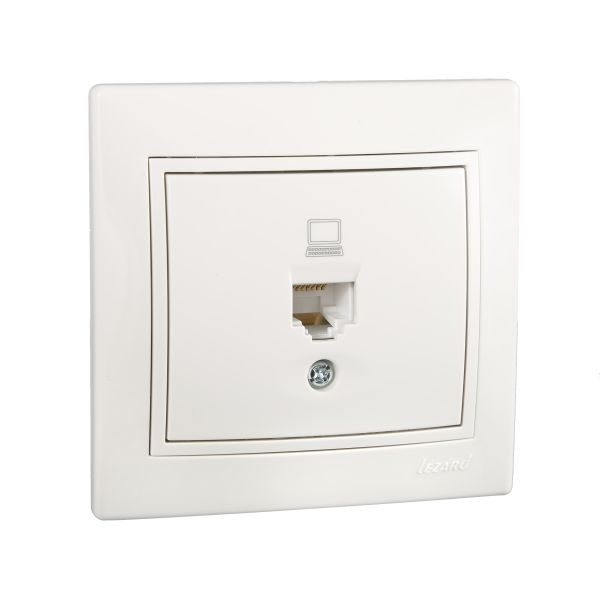 Розетка компьютерная Lezard Mira, белый (701-0202-139)