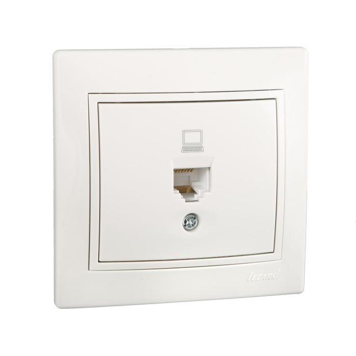 Розетка компьютерная Lezard Mira, белый (701-0202-139)