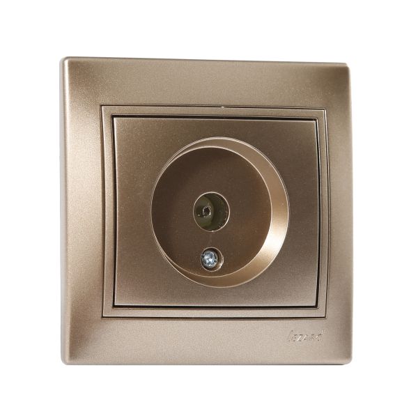 Розетка TV проходная Lezard Mira, светло-коричневый перламутр  (701-3131-129)