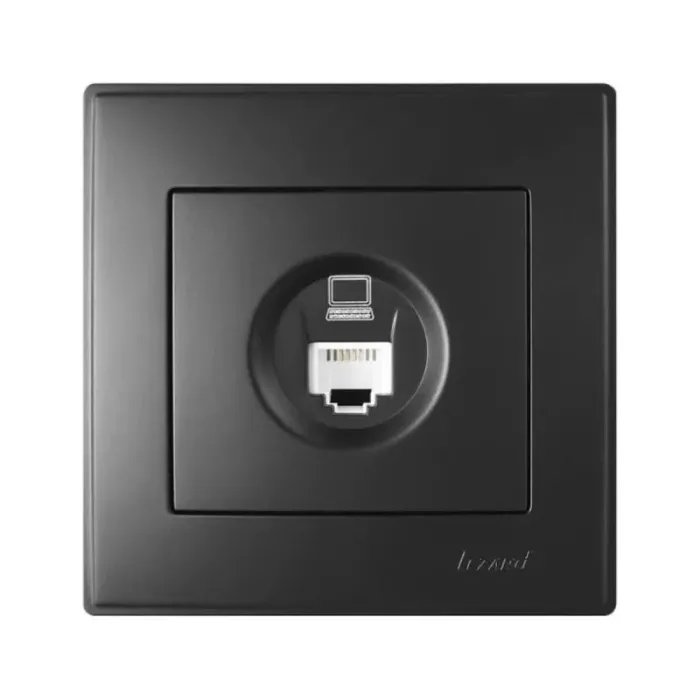 Розетка комп'юторна Lezard Lesya, антрацит (705-4242-139)