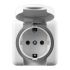 Розетка з кришкою і заземленням Lezard Viola Білий (751-0200-123B)