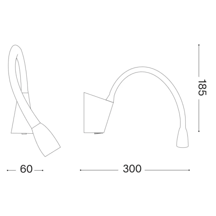 Бра Ideal Lux 142708 GOOSE AP1 BIANCO (93744) IL-142708