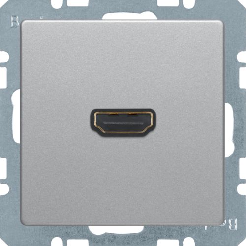 HDMI-розетка, підключення сзаду під кутом 90град., алюміній, Q.x 3315436084