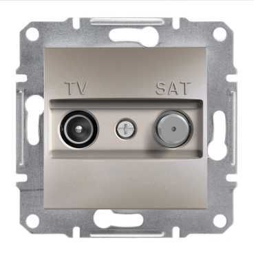 Розетка tv/sat (телевізійна + супутникова) кінцева, бронза (EPH3400469)
