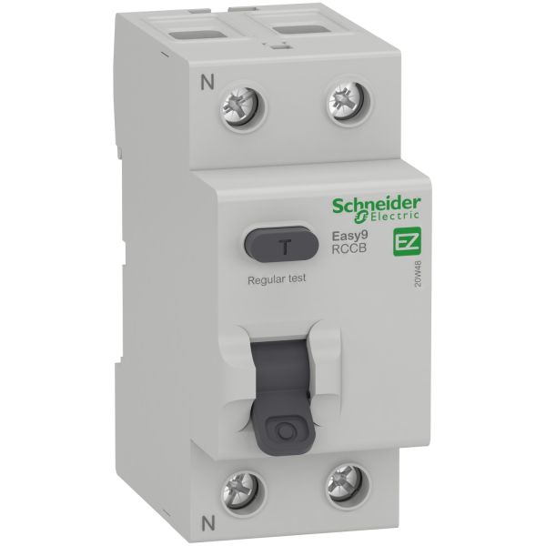 Диференційне реле Easy9, 2P, 63A, 100мА тип A (EZ9R74263)