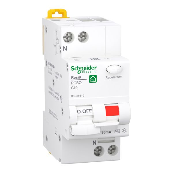 Диференціальний автомат 1P+N Resi9 Schneider Electric, крива С, 10А/0,03/A (R9D55610)