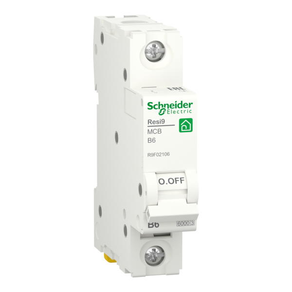 Автоматичний вимикач 1P, 6 A, B, 6kA Schneider Electric Resi9 (R9F02106)
