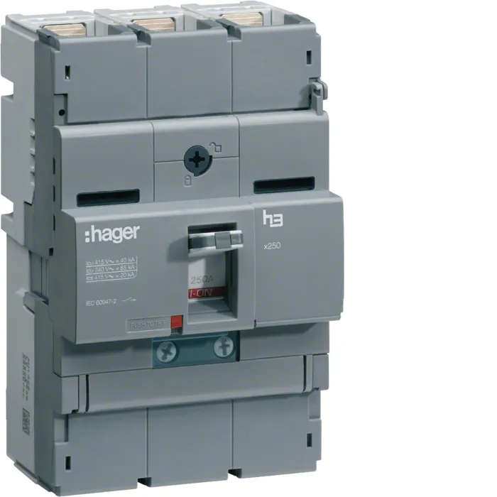 Автоматичний вимикач x250, In=200А, 3п, 40kA, Трег/Мрег HNB200H Hager HNB200H