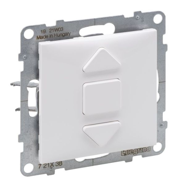 Вимикач жалюзі кнопковий 2-позиційний 6A/250V Legrand SUNO 721138 білий