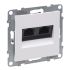 Розетка комп'ютерна 2-а RJ45 CAT6/UTP Legrand SUNO 721153 білий