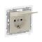 Розетка IP44 із з/к та кришкою і захист. шторками (пруж.клеми) 16А/250V Legrand SUNO 721223 слонова