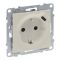 Розетка із з/к та захист. шторками + USB С 1,5А/5V Legrand SUNO 721229 слонова кістка