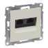 Розетка комп'ютерна 2-а RJ45 Cat5E/UTP Legrand SUNO 721251 слонова кістка