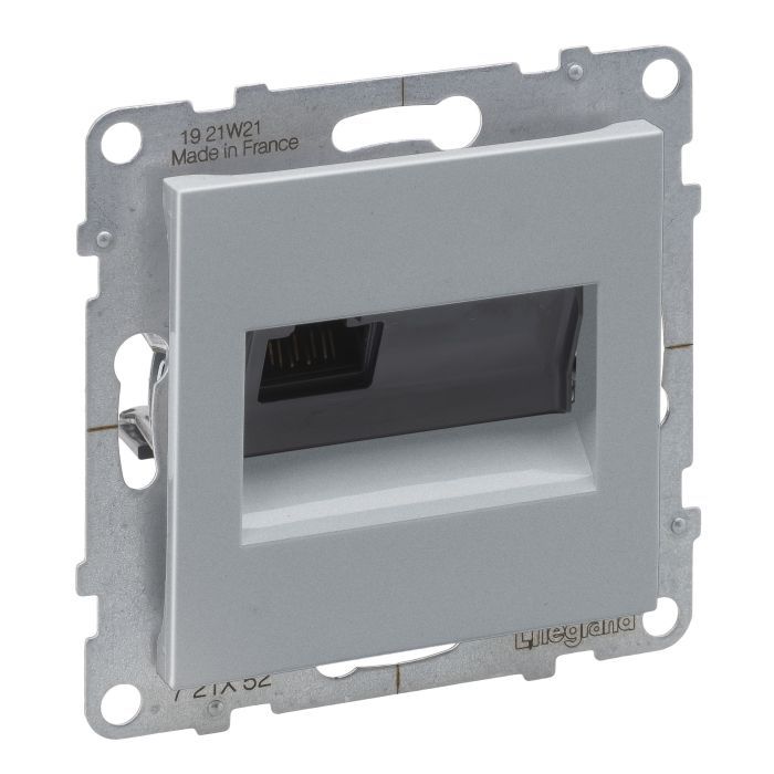 Розетка комп'ютерна 1-а RJ45 CAT6/UTP Legrand SUNO 721352 алюміній