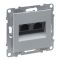 Розетка комп'ютерна 2-а RJ45 CAT6/UTP Legrand SUNO 721353 алюміній