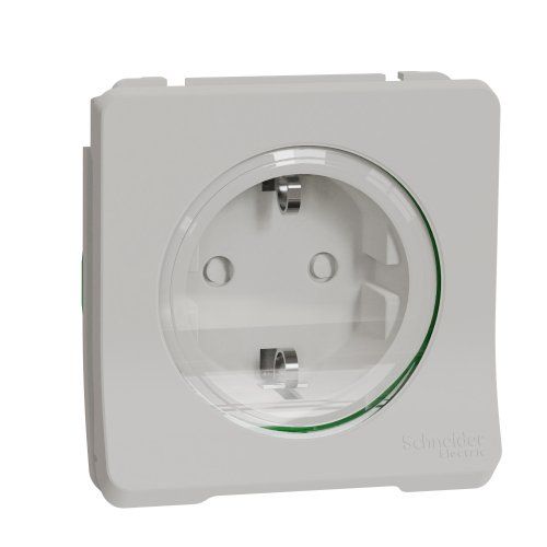Механизм розетки с з/к и шторками IP55, белый Mureva Styl Schneider Electric MUR39134