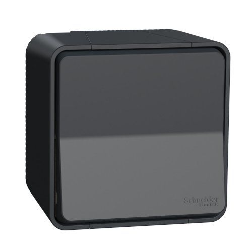 Переключатель 1-кл в сборе IP55 наружный монтаж, черный Mureva Styl Schneider Electric MUR35021