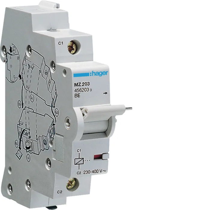 Розчеплювач з шунтовою котушкою для автоматів 230/415V Hager MZ203 MZ203