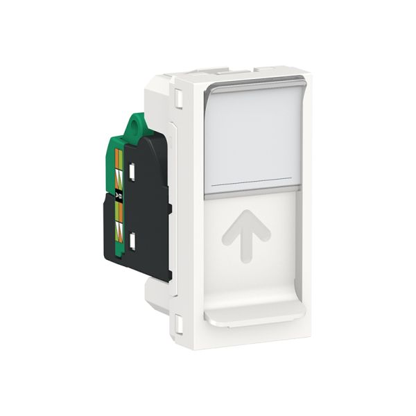 Розетка комп. 1-а., RJ45, кат.5 STP, 1-мод., Unica New, NU341218, білий