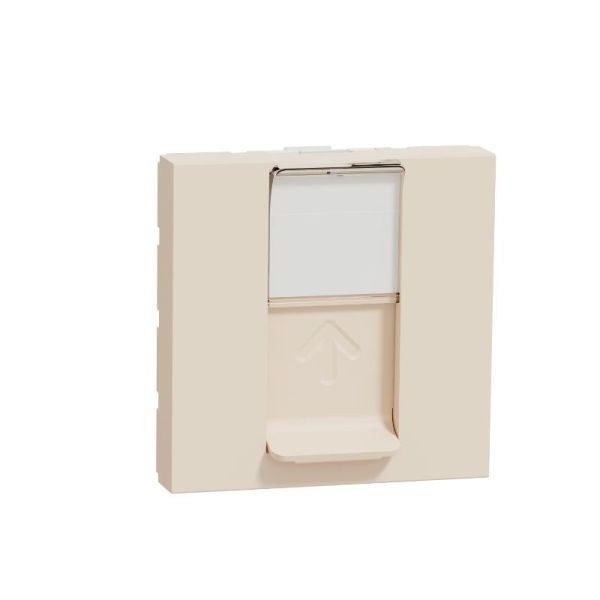 Розетка компьютерная, RJ45, одинарна, кат. 6 UTP, Unica New NU341544 бежевий