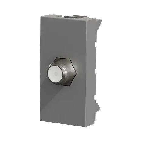 Розетка Coaxial F-type, 1-мод., Unica New NU346830 алюміній