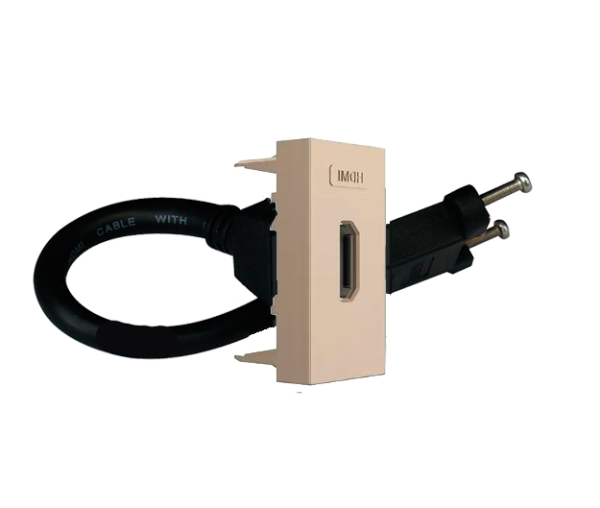 Розетка HDMI з роз'ємом 1-мод. Перламутр Quardo 45 (45435 SPE)