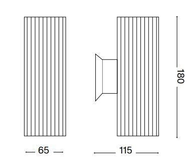 Вуличний настінний світильник Ideal Lux 129457 AP2 BASE Білий (94065) 