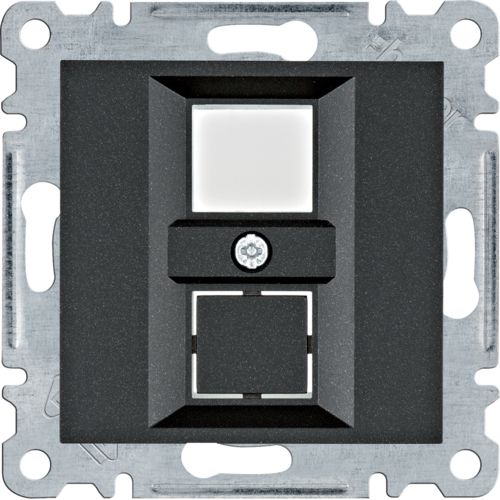 Панель подвійна для RJ12/RJ45 Lumina, чорна WL2323