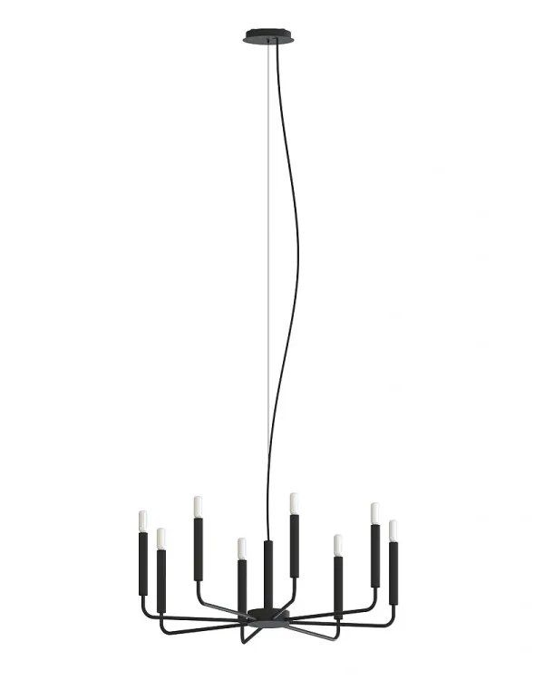 Люстра Nowodvorski 11460 Orto VIII E14 8x10W IP20 чорний