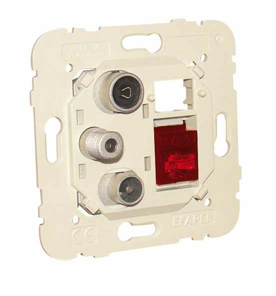 Механізм розетки мультимедійної R-TV-SAT 1x RJ45 Cat.6 UTP (21544)