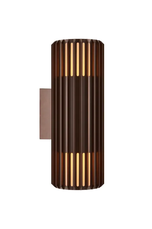 Настінний вуличний світильник NORDLUX 2418121261 Aludra Double Коричневий (23770)
