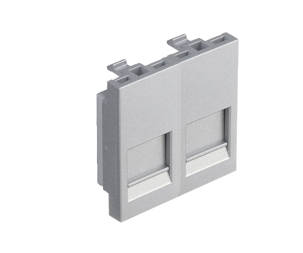 Панель для 2хRJ45 CONNECT-2 мод. Алюміній Quardo 45 (45971 SAL)