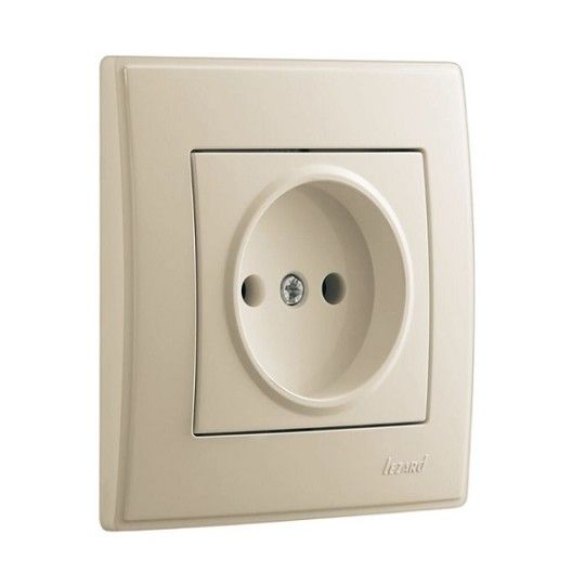 Розетка без заземлення Lezard Lesya, крем (705-0303-121B)