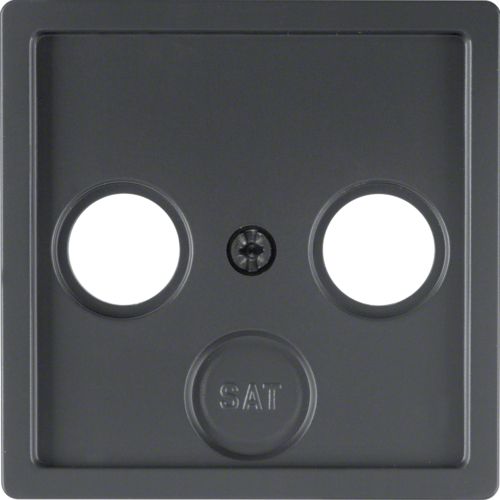 Накладка для ТВ-розетки 2/3 отвори, антрацит, Q.x 12036086