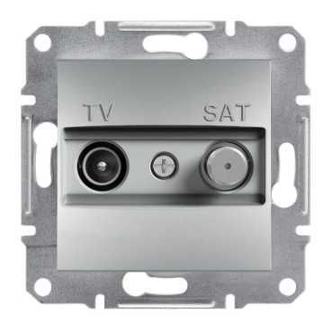 Розетка tv/sat (телевізійна + супутникова) прохідна (4db), алюміній (EPH3400261)