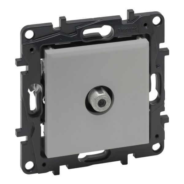 Розетка TV тип F "зірка" Legrand 863375 NILOE STEP Алюміній