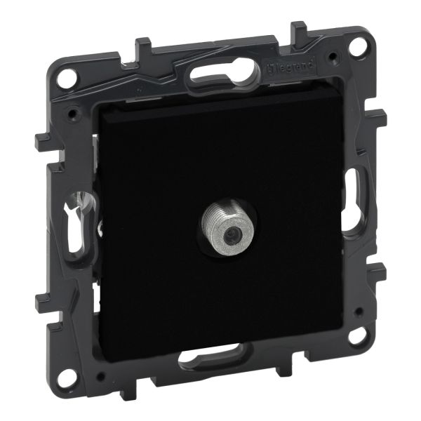 Розетка TV тип F "зірка" Legrand 863575 NILOE STEP Чорний