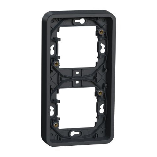 Рамка двухместная вертикальная IP55, черная Mureva Styl Schneider Electric MUR34151