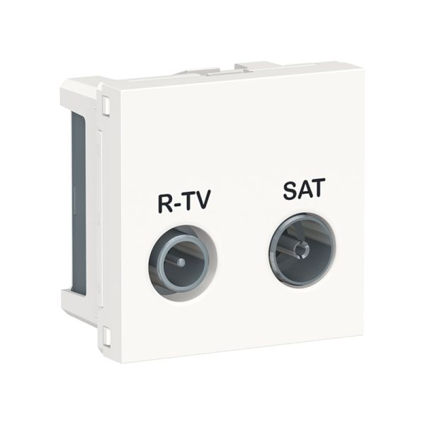 Розетка R-TV/SAT, одинарна, 2-мод., Unica New NU345418 білий